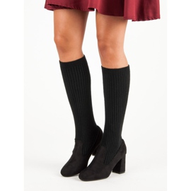 Seastar Černé vypasované kozačky černá 2