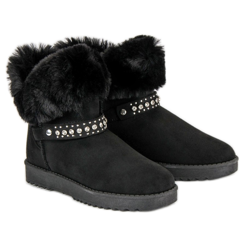 Seastar Mukluki s kožešinou černá 2