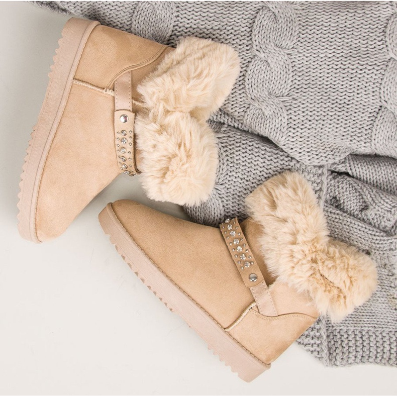 Seastar Mukluki s kožešinou hnědý 1