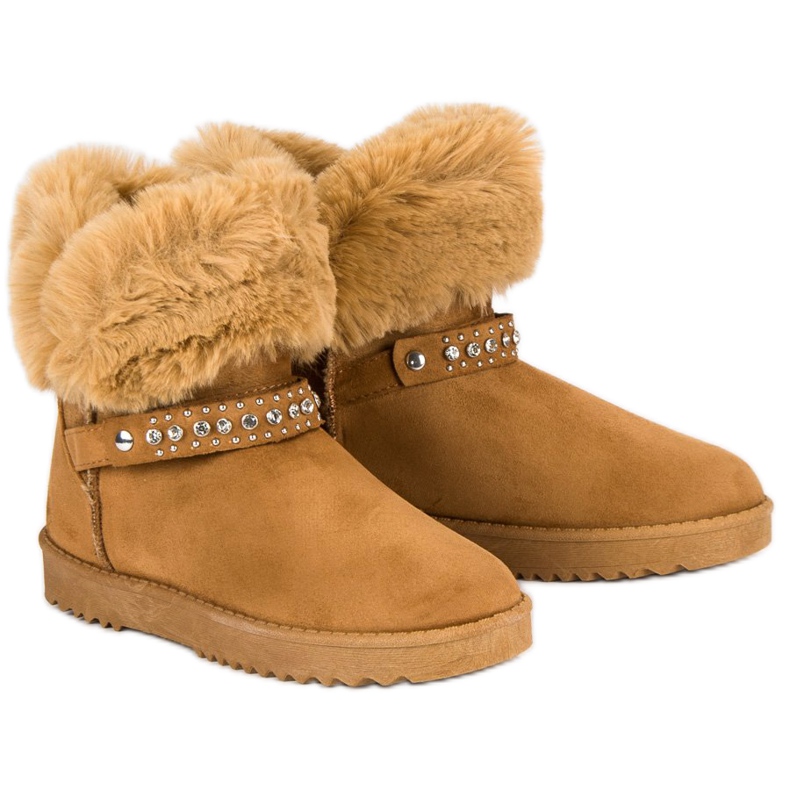 Seastar Mukluki s kožešinou hnědý 2