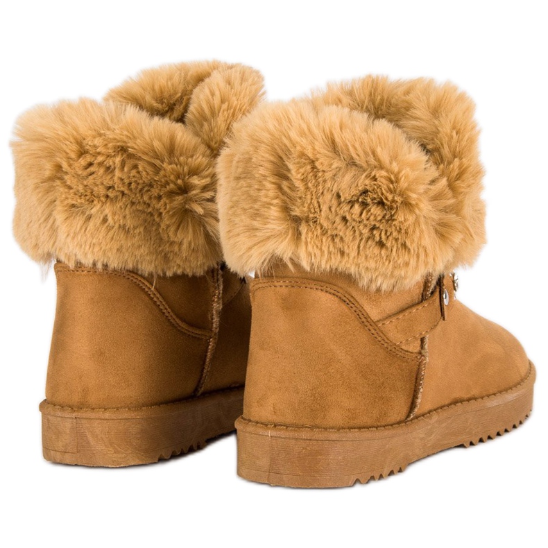 Seastar Mukluki s kožešinou hnědý 1