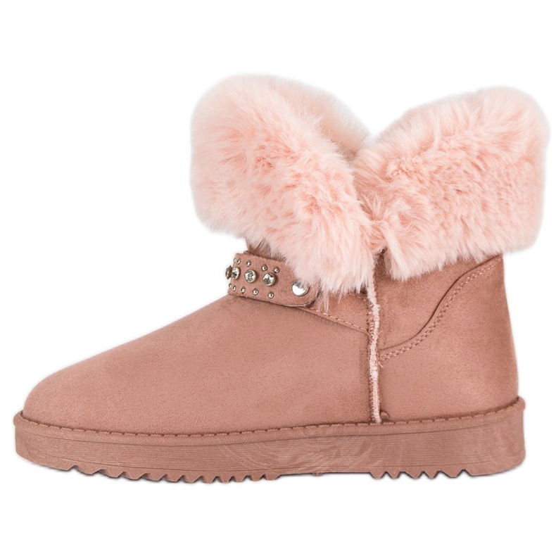 Seastar Mukluki s kožešinou růžový 1