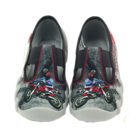 Befado dětské boty pantofle 290x166 šedá červené 4