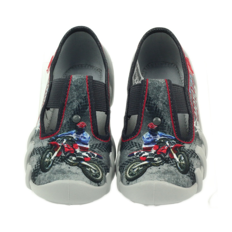 Befado dětské boty pantofle 290x166 šedá červené 4