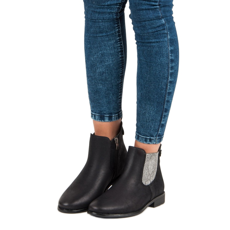 Vinceza Elegantní boty Jodhpur černý 1