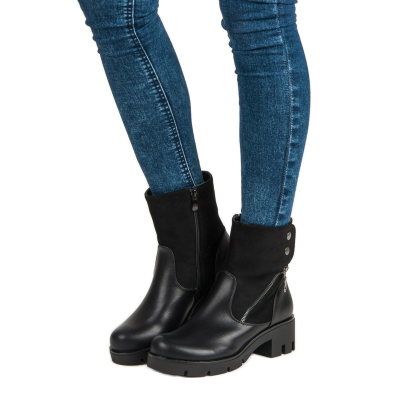 Filippo Pohodlné boty s chráničem černá 1