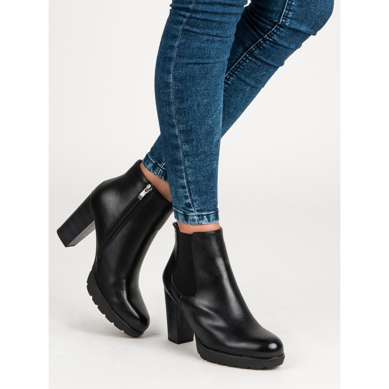 Filippo Pohodlné boty na sloupku černá 1