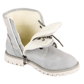 Filippo Šedé zavazované turistické boty šedá 2