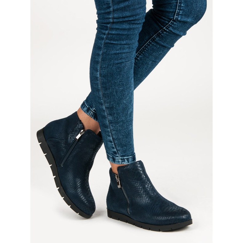 Filippo Stylové dámské kozačky modrý 2