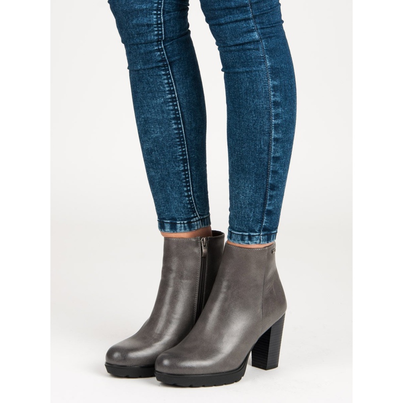 Filippo Grafitové boty na sloupku šedá 1