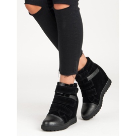 J. Star Černé tenisky na suchý zip černý 2