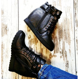 J. Star Stylové tenisky se zavazováním černá 2 J. Star Stylové tenisky se zavazováním černá 2