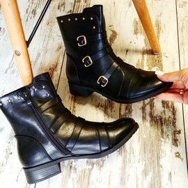 J. Star Klasické dámské kozačky černý 1