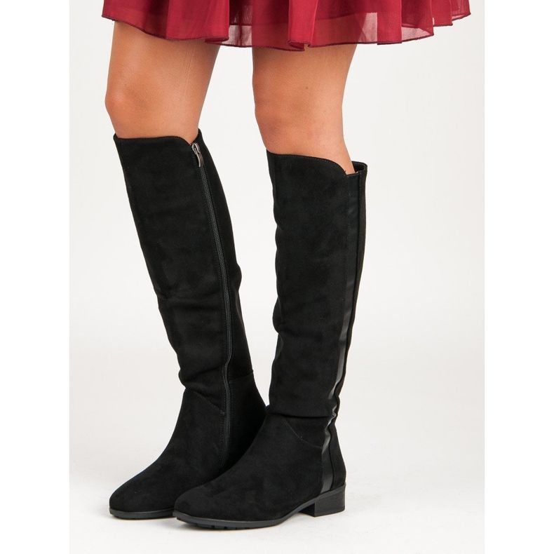 Filippo Dámské semišové kozačky černá 1 Filippo Dámské semišové kozačky černá 1