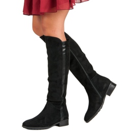 Filippo Dámské semišové kozačky černá 2 Filippo Dámské semišové kozačky černá 2