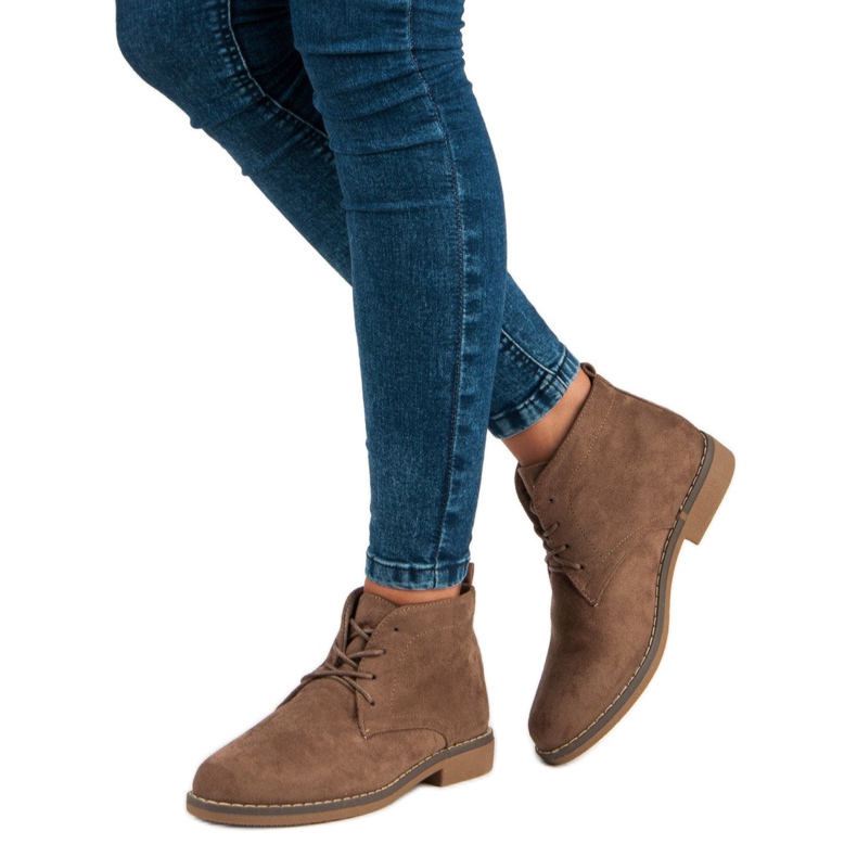 Nízké kotníkové boty hnědý 2