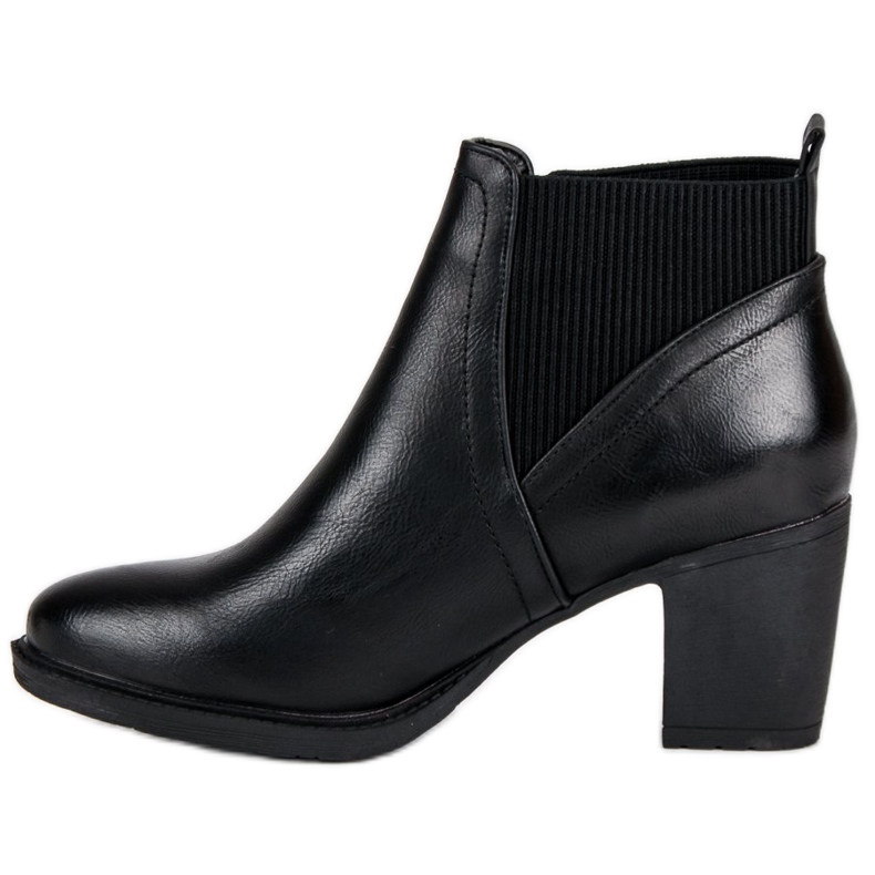 Elegantní kozačky na sloupek černý 1