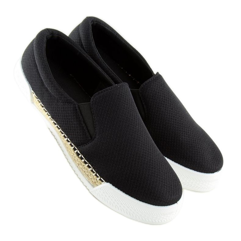 Tenisky slip-on černé 15691A Black černý 1