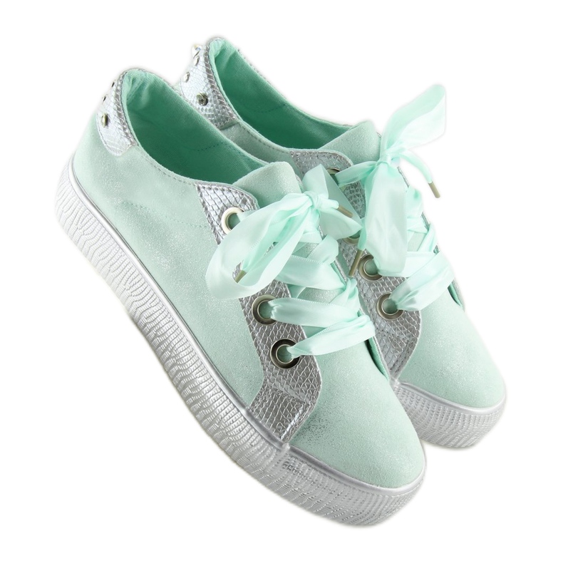 Dámské mátové tenisky BS096 BAS-1 Green zelený 1