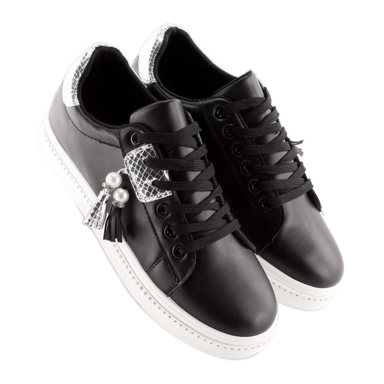 Černé dámské tenisky 88038 BLACK / WHITE černý 1
