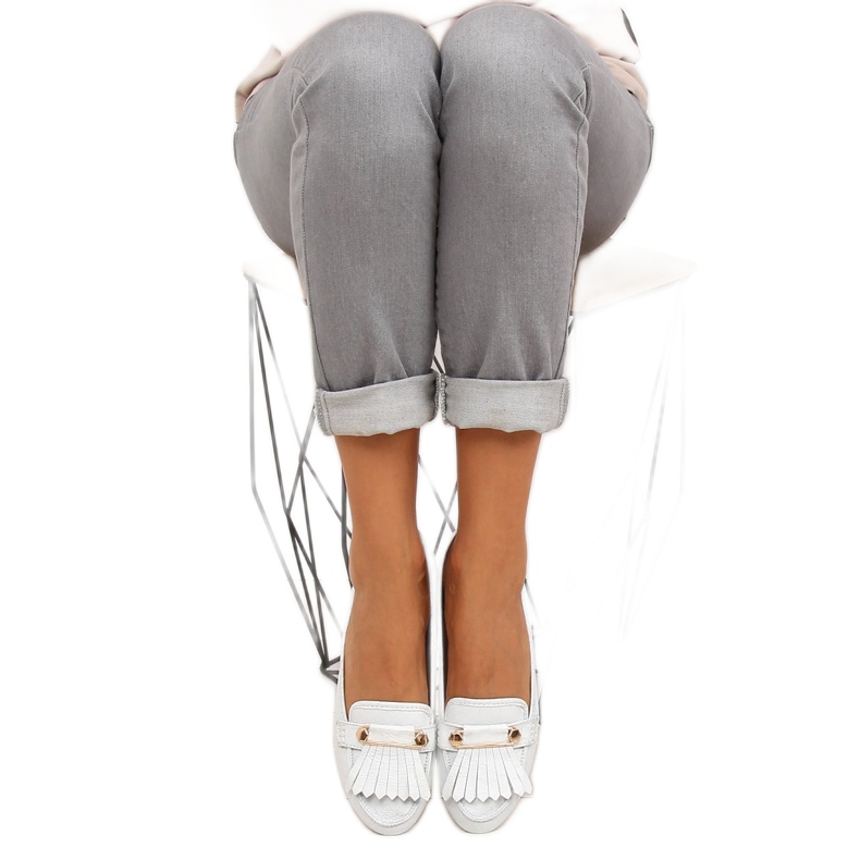 Vintage mokasíny 3052 bílé bílý 1