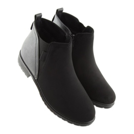 Černé černé kotníkové boty pro ženy NB225P Black černý 2