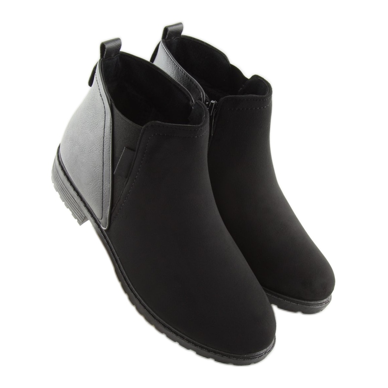 Černé černé kotníkové boty pro ženy NB225P Black černý 2