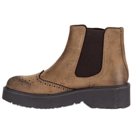 Corina Pohodlné semišové boty hnědý 1