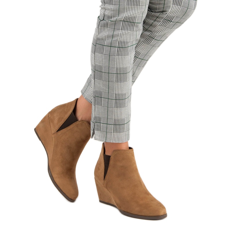 Corina Velbloudí boty na klínku hnědý 1