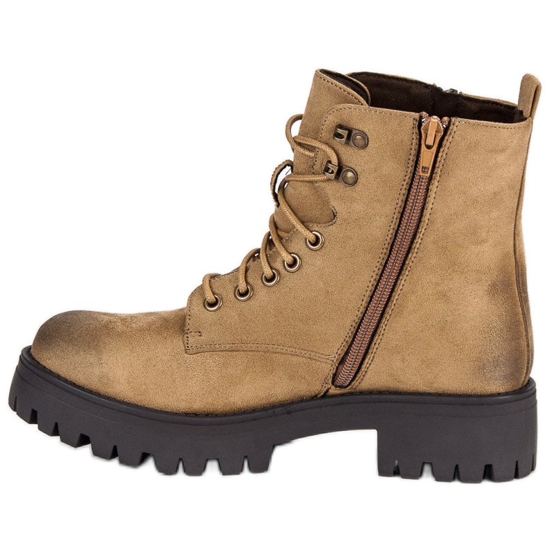 Corina Zauzlované semišové dělníky hnědý 1