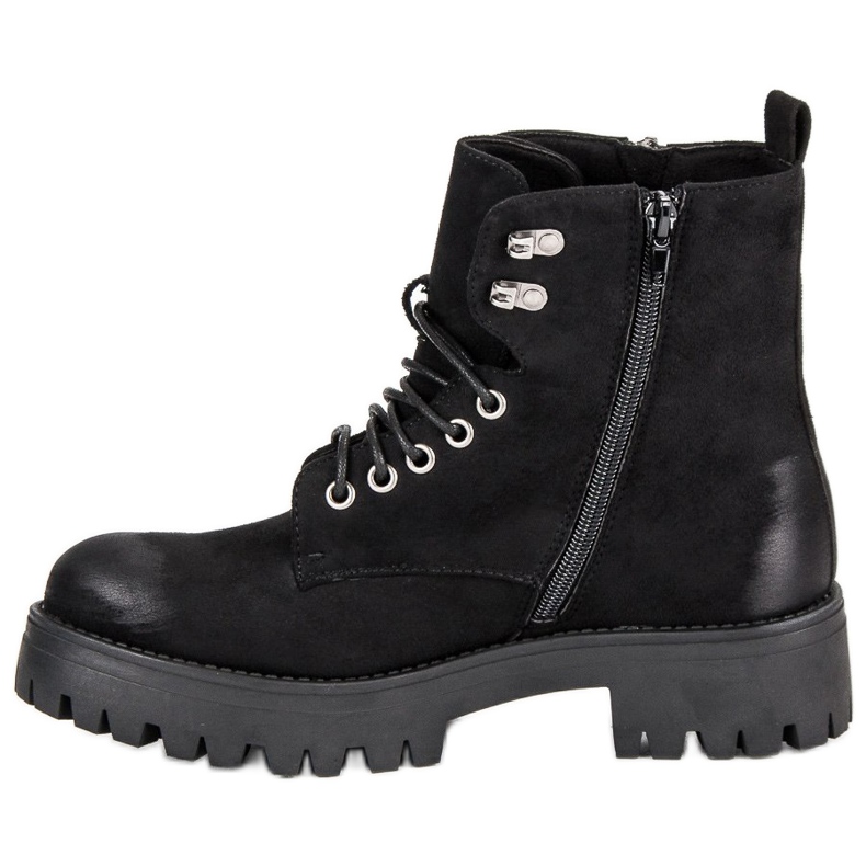 Corina Zauzlované semišové dělníky černá 1