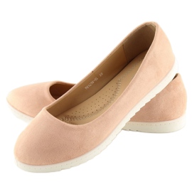 Hladké růžové dámské baleríny BH1236-BL Pink růžový 1
