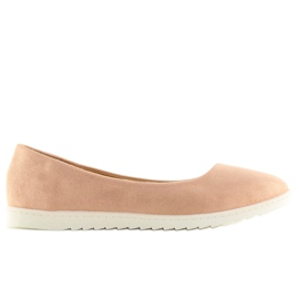 Hladké růžové dámské baleríny BH1236-BL Pink růžový 2