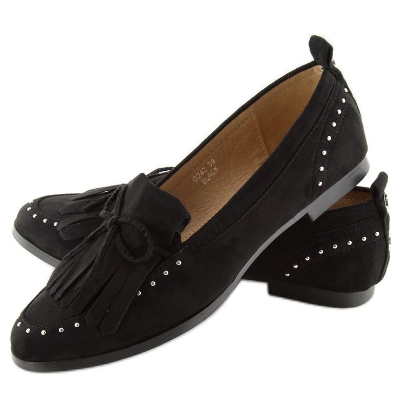 Black Dámské černé mokasíny G242 Black černý 1