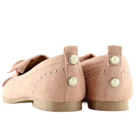 Růžové Dámské růžové mokasíny G242 Pink růžový 2