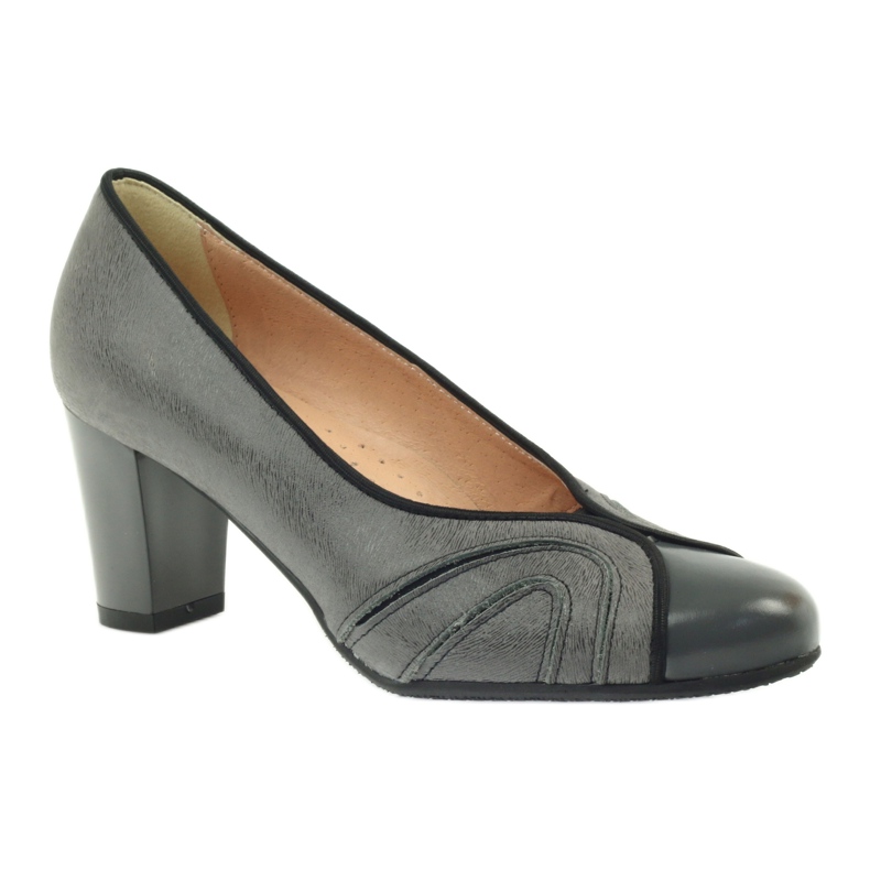 Šedé lodičky Espinto na sloupku šedá 1