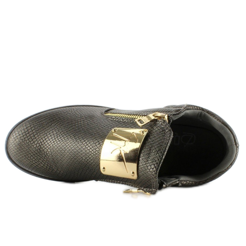 Tenisky Zanotki zlaté se zipy 881-1 D. Šedé šedá 1 Tenisky Zanotki zlaté se zipy 881-1 D. Šedé šedá 1