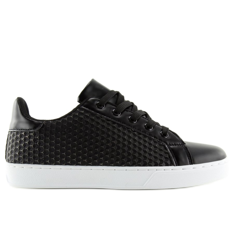 Černé dámské tenisky KK-142 Black černá 2 Černé dámské tenisky KK-142 Black černá 2