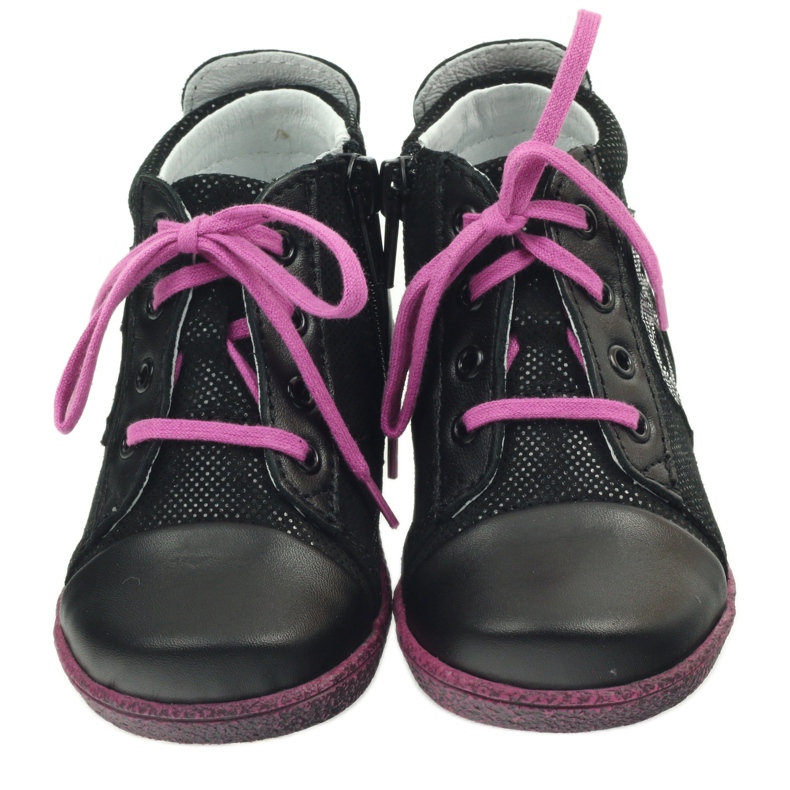 Black Leather Children's Shoes Renbut černý 3