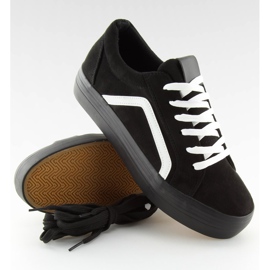 Černé tenisky s vysokou podrážkou B318-16 Black bílý černá 2