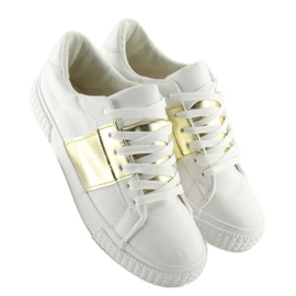 Dámské bílo zlaté tenisky M896 WHITE / GOLD bílý žluť 1