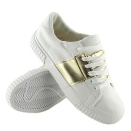 Dámské bílo zlaté tenisky M896 WHITE / GOLD bílý žluť 2