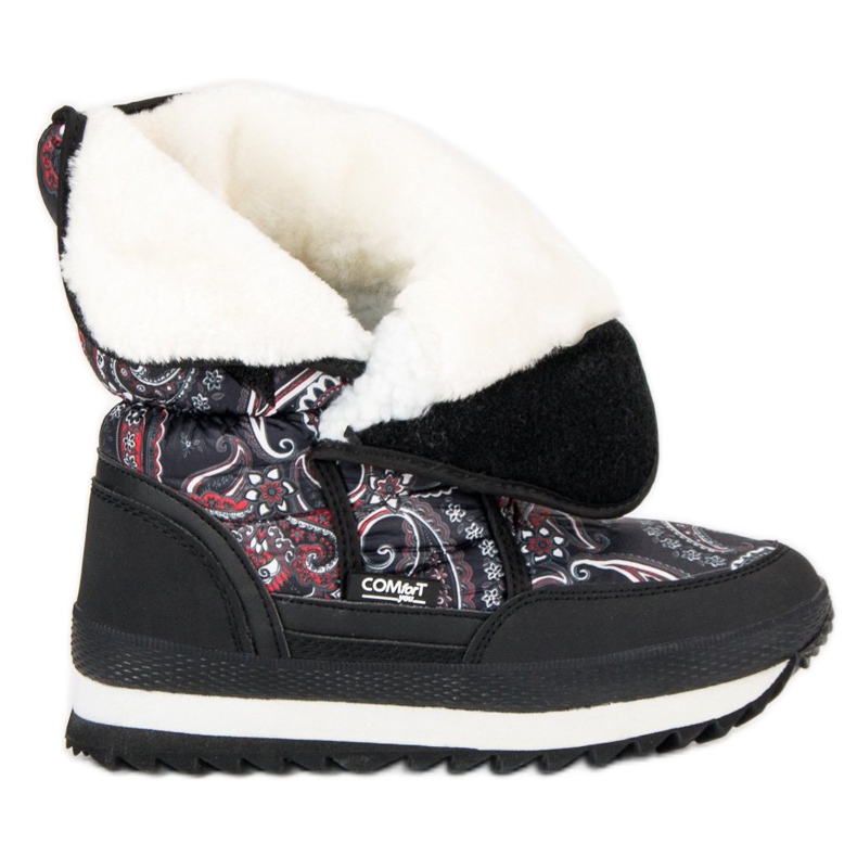 Sněhule na zimu černý červený 1