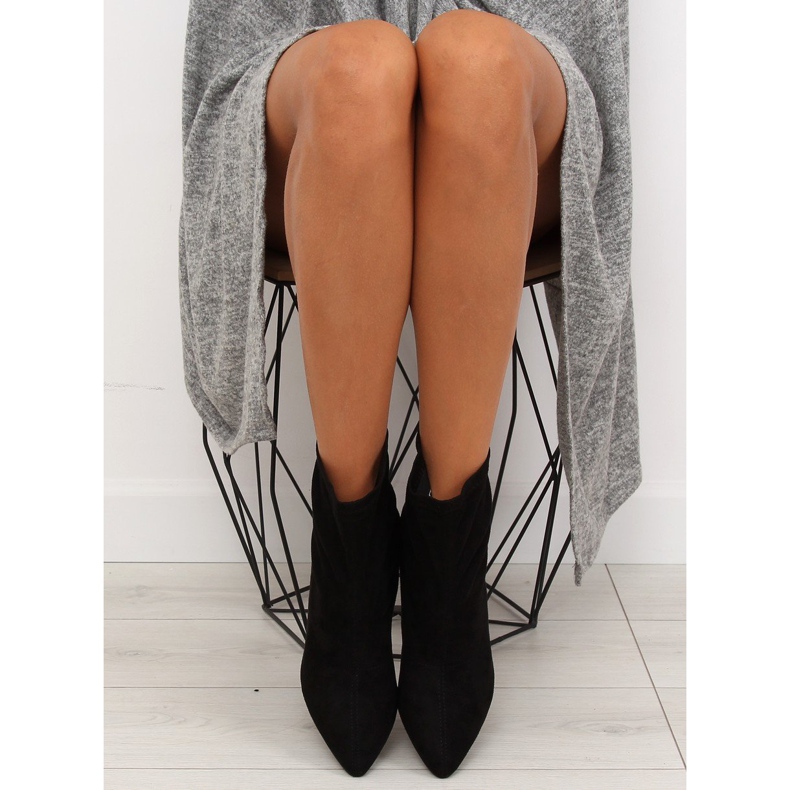 Black F183 Černé kozačky na špendlíku černá 1 Black F183 Černé kozačky na špendlíku černá 1