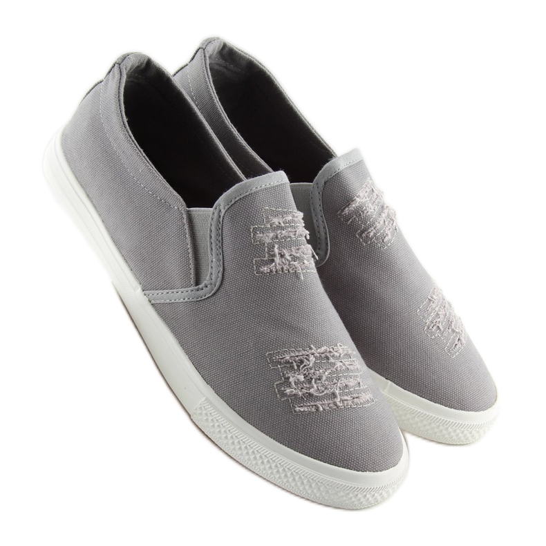 Šedé slip-on tenisky BL126P Grey šedá 2