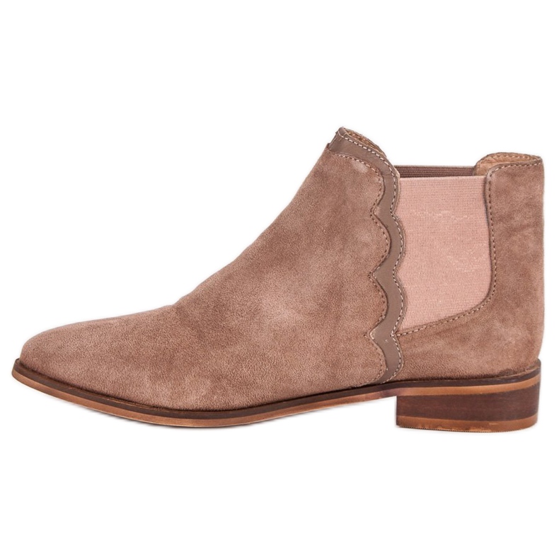 Kožené Booties Boty Jodhpur hnědý 1