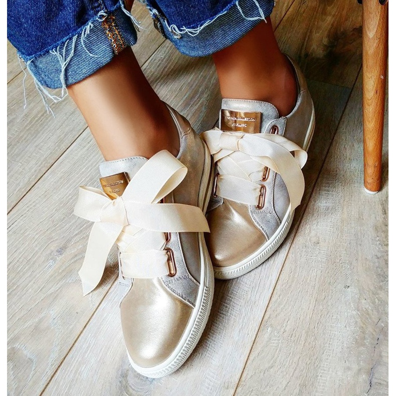 Filippo Zlaté vázané boty zlatý 1