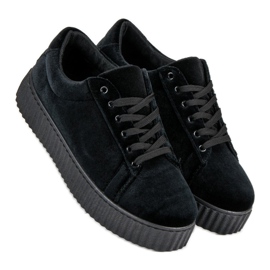 McKey Velurové tenisky Creepers černá 1 McKey Velurové tenisky Creepers černá 1