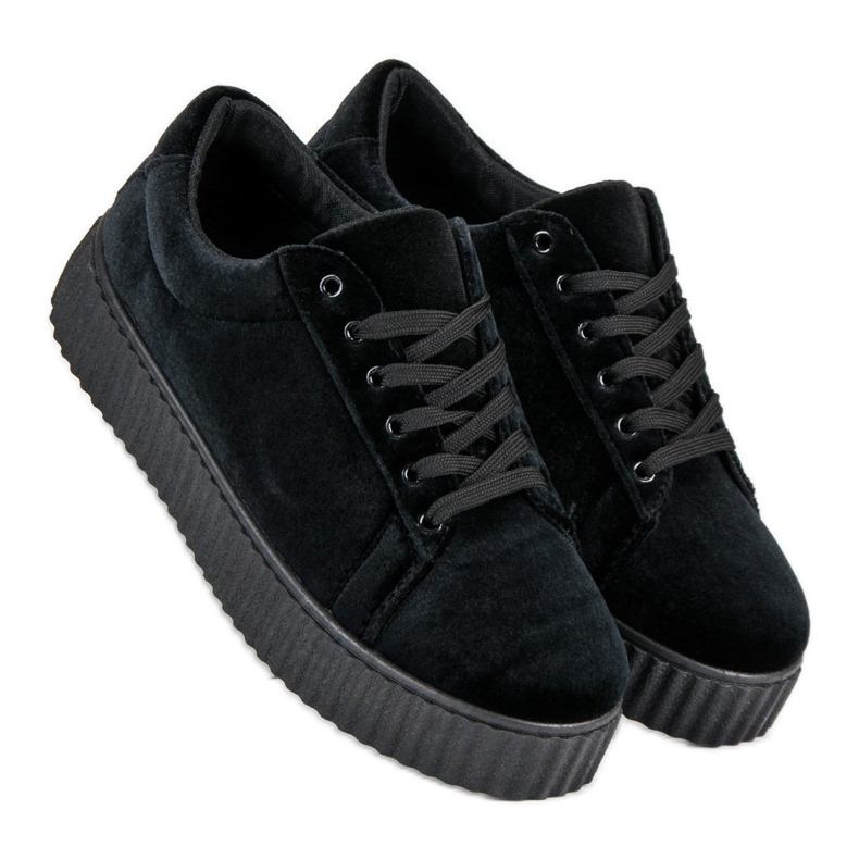 McKey Velurové tenisky Creepers černý 1