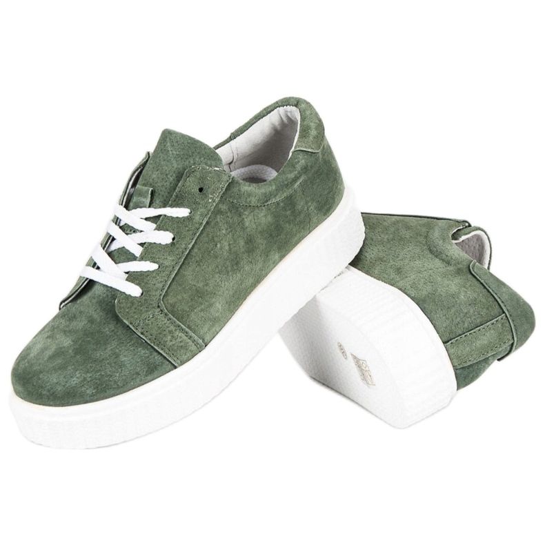 Filippo Kožené tenisky Creepers zelený 2